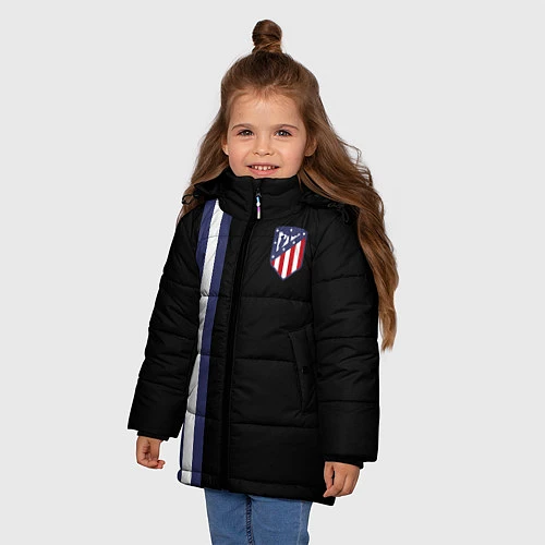 Зимняя куртка для девочки FC Atletico Madrid: Blue Line / 3D-Светло-серый – фото 3