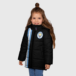 Куртка зимняя для девочки Манчестер Сити, цвет: 3D-черный — фото 2