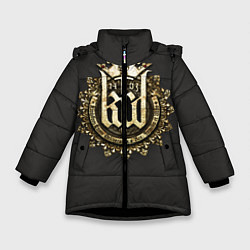 Куртка зимняя для девочки Kingdom Come: Deliverance Logo, цвет: 3D-черный