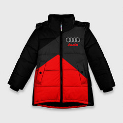 Куртка зимняя для девочки Audi: Red Sport, цвет: 3D-черный
