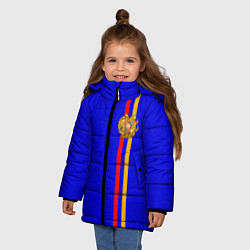 Куртка зимняя для девочки Армения, цвет: 3D-черный — фото 2