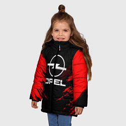 Куртка зимняя для девочки Opel: Red Anger, цвет: 3D-черный — фото 2