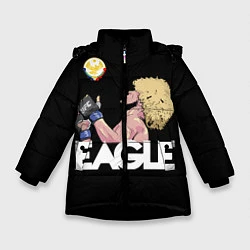 Куртка зимняя для девочки Eagle Khabib, цвет: 3D-черный