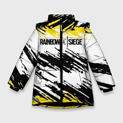 Куртка зимняя для девочки Rainbow Six Siege: Yellow, цвет: 3D-черный
