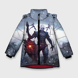 Куртка зимняя для девочки Dark Knight, цвет: 3D-красный