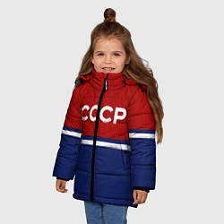 Куртка зимняя для девочки СССР: Спортсмен, цвет: 3D-черный — фото 2