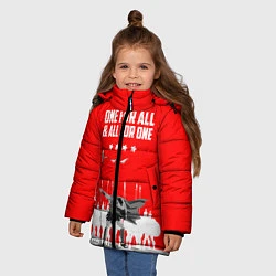 Куртка зимняя для девочки One for all & all for one, цвет: 3D-черный — фото 2