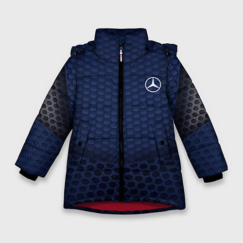Зимняя куртка для девочки Mercedes: Sport Motors / 3D-Красный – фото 1