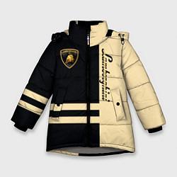 Куртка зимняя для девочки Lamborghini Sport, цвет: 3D-светло-серый