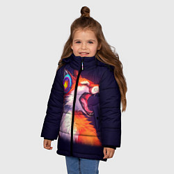 Куртка зимняя для девочки Disco Fox, цвет: 3D-черный — фото 2
