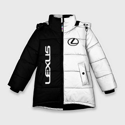 Куртка зимняя для девочки Lexus: Black & White, цвет: 3D-черный