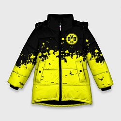 Куртка зимняя для девочки FC Borussia Sport, цвет: 3D-черный