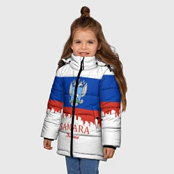 Куртка зимняя для девочки Samara: Russia, цвет: 3D-черный — фото 2