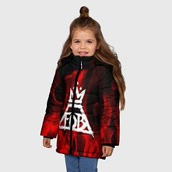 Куртка зимняя для девочки Fall Out Boy: Red Flame, цвет: 3D-черный — фото 2