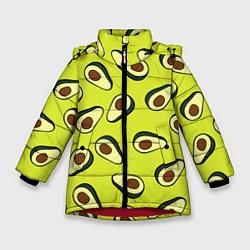 Куртка зимняя для девочки Стиль авокадо, цвет: 3D-красный