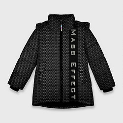 Куртка зимняя для девочки Mass Effect: Carbon, цвет: 3D-черный