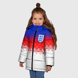 Куртка зимняя для девочки Сборная Англии: Тренировочная ЧМ-2018, цвет: 3D-светло-серый — фото 2