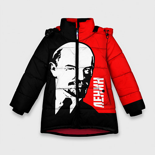 Зимняя куртка для девочки Хитрый Ленин / 3D-Красный – фото 1