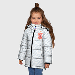 Куртка зимняя для девочки Сборная Испании: Гостевая ЧМ-2018, цвет: 3D-черный — фото 2