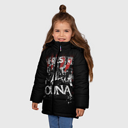 Куртка зимняя для девочки The best of Louna, цвет: 3D-черный — фото 2