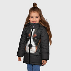 Куртка зимняя для девочки Cavalier King Charles, цвет: 3D-светло-серый — фото 2