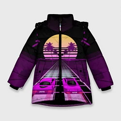Куртка зимняя для девочки Digital Race, цвет: 3D-черный