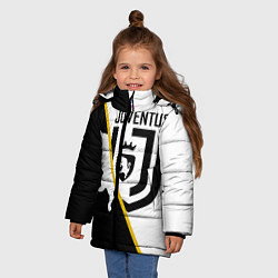 Куртка зимняя для девочки FC Juventus: Football Point, цвет: 3D-черный — фото 2