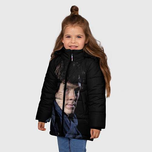 Зимняя куртка для девочки Sherlock / 3D-Светло-серый – фото 3