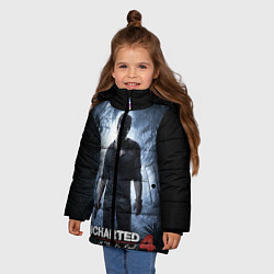 Куртка зимняя для девочки Uncharted 4: A Thief's End цвета 3D-черный — фото 2