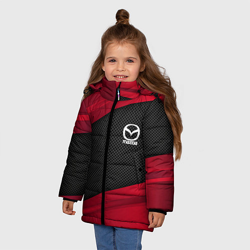 Зимняя куртка для девочки Mazda: Red Sport / 3D-Светло-серый – фото 3