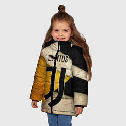 Куртка зимняя для девочки FC Juventus: Old Style, цвет: 3D-черный — фото 2