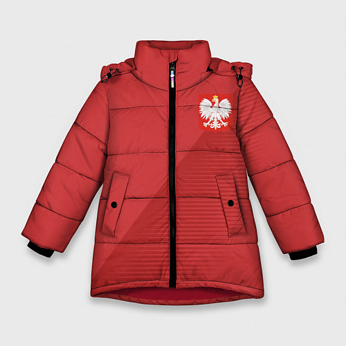 Зимняя куртка для девочки Poland Team: Away WC-2018 / 3D-Красный – фото 1