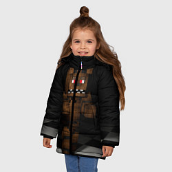 Куртка зимняя для девочки Minecraft: Freddy FNAF, цвет: 3D-черный — фото 2