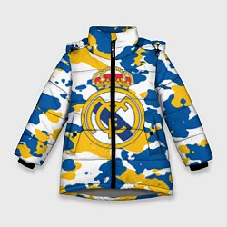 Куртка зимняя для девочки Real Madrid: Camo, цвет: 3D-светло-серый