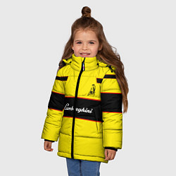 Куртка зимняя для девочки Lamborghini Style, цвет: 3D-светло-серый — фото 2