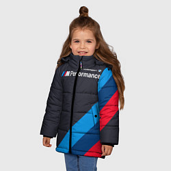 Куртка зимняя для девочки BMW M Performance, цвет: 3D-черный — фото 2