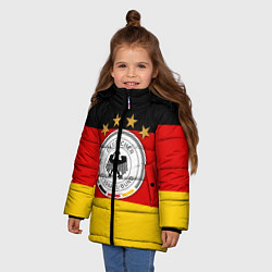 Куртка зимняя для девочки Немецкий футбол, цвет: 3D-черный — фото 2