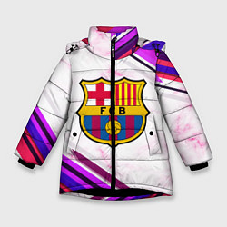 Куртка зимняя для девочки Barcelona, цвет: 3D-черный