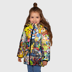 Куртка зимняя для девочки Pokemon Bombing, цвет: 3D-светло-серый — фото 2