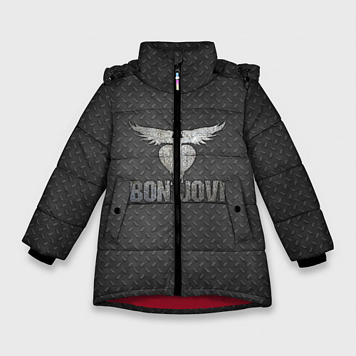Зимняя куртка для девочки Bon Jovi: Metallic Style / 3D-Красный – фото 1