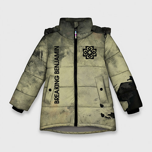 Зимняя куртка для девочки Breaking Benjamin / 3D-Светло-серый – фото 1