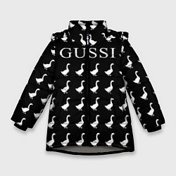 Куртка зимняя для девочки GUSSI Black, цвет: 3D-светло-серый