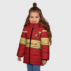 Куртка зимняя для девочки Porsche Design, цвет: 3D-красный — фото 2