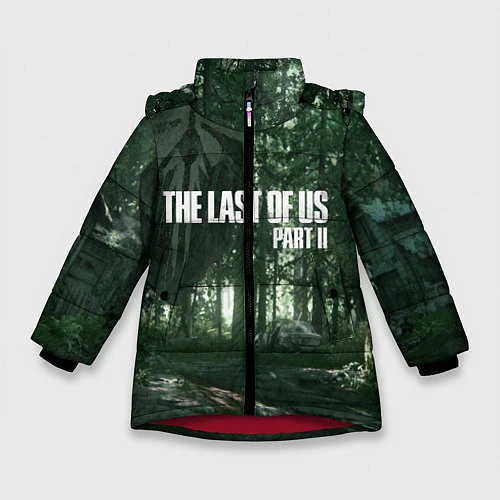 Зимняя куртка для девочки The Last Of Us: Dark Forest / 3D-Красный – фото 1