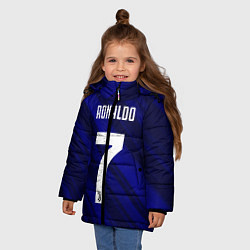 Куртка зимняя для девочки Ronaldo 7: Blue Sport, цвет: 3D-черный — фото 2