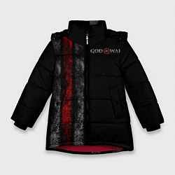 Куртка зимняя для девочки God of War: Black Style, цвет: 3D-красный