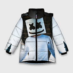 Куртка зимняя для девочки Marshmallow Electronic, цвет: 3D-черный