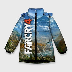 Куртка зимняя для девочки Far Cry 4: Ice Mountains, цвет: 3D-черный