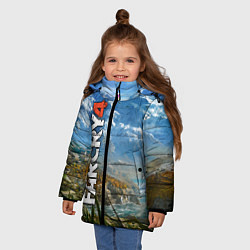 Куртка зимняя для девочки Far Cry 4: Ice Mountains, цвет: 3D-черный — фото 2