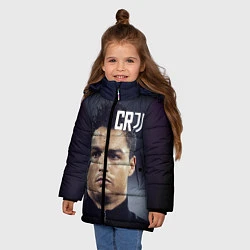 Куртка зимняя для девочки RONALDO CR7, цвет: 3D-черный — фото 2